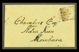 1896  (June) An Attractive "Chambers" Envelope Bearing Overprinted Indian 6a SG 56, Tied By Neat Upright Mombasa Squared - África Oriental Británica