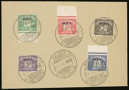 MEF (AEGEAN ISLANDS COVER)  1942 Postage Dues Complete Set Of Five, Sass S. 5, Very Fine Used On Philatelic Cover, Each  - Africa Oriental Italiana