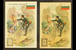 1908  Stamp Designs On Advertising Cards, Two Different, Seldom Seen (2 Cards) For More Images, Please Visit Http://www. - Otros & Sin Clasificación