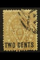 1868  2c Brown Perf 14, SG 28, Fine Used With Part Oval Cancellation Over One Corner Leaving Most Of The Design Clear. F - Other & Unclassified