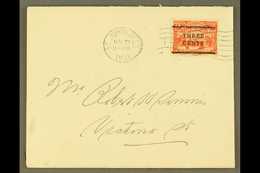 1920  3c On 15c Bright Scarlet, SG 146, On Neat Local Cover Tied St John's May 21st Machine Cancel, Late Use For This.   - Sonstige & Ohne Zuordnung