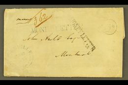 1854  (27 Feb) Stampless Entire Letter Endorsed "money" With "362" Number Alongside Plus Bearing Two (different Types) S - Other & Unclassified