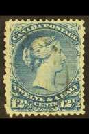 1868  12½c Bright Blue Large Queen On Watermarked Paper, SG 60b, Clear "UTH", Cds Used, Few Shorter Perfs. For More Imag - Otros & Sin Clasificación