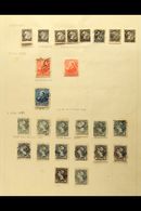 1882 - 1893 OLD ALBUM PAGE  With 1882 ½c Blacks X8 Some Faults Incl Mint Strip 3 Partially Stuck; 1893 20c Vermilion Min - Other & Unclassified