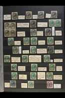 1897-98 "MAPLE LEAF" & "NUMERAL" RE-ENTRIES COLLECTION.  Small Collection Of Used Stamps Each With A Re-entry Identified - Sonstige & Ohne Zuordnung
