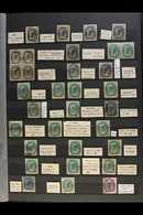 1897-98 "MAPLE LEAF" & "NUMERAL" RE-ENTRIES COLLECTION.  Small Collection Of Used Stamps Each With A Re-entry Identified - Altri & Non Classificati