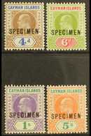1907  Set, Overprinted "SPECIMEN", SG 13/16s, Extremely Fine Mint. (4) For More Images, Please Visit Http://www.sandafay - Iles Caïmans