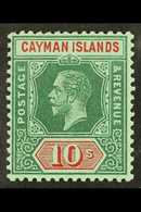 1912-20  10s Deep Green And Red/green, SG 52, Very Fine Mint. Fresh And Attractive! For More Images, Please Visit Http:/ - Kaimaninseln