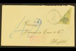 1904  (22 Feb) Cover Addressed To Germany, Bearing 1902 10p Imperf BISECT (Scott 274) Tied By "Manizales" Cds, With Blue - Kolumbien
