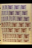 EXILE ISSUES  1949 UNIVERSAL POSTAL UNION Never Hinged Mint Accumulation Of The 10k Olive-green, 10k Blue, 10k Violet, 1 - Croacia