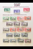 1937-1952 COMPLETE VERY FINE MINT COLLECTION  On Leaves, Inc 1938-50 Set With Shades Inc 1d Black & Carmine, Both 3d & 1 - Falkland Islands