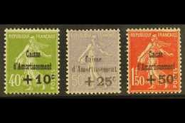 1931  Caisse D'Amortissement Set Complete, Yv 275/7, Very Fine NHM. (3 Stamps) For More Images, Please Visit Http://www. - Altri & Non Classificati