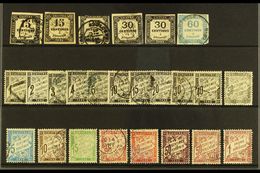 POSTAGE DUES  1863-1896 USED COLLECTION On A Stock Card, Mostly Fine Condition, The Imperfs With 3 Or 4 Margins. With Im - Altri & Non Classificati