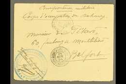 BENIN  1894 Military Cover To Belfort With M/s "Corps Expeditionnaire Du Dahomey" With "Correspce Militaire Kotonou Beni - Otros & Sin Clasificación