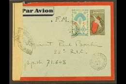 MADAGASCAR  1945 (July 17th) 4.50f Postal Cover, Uprated, Bearing Censor Tape & Addressed To Field Post Office. Lovely F - Otros & Sin Clasificación