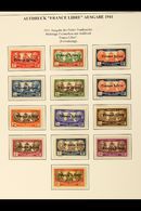 NEW CALEDONIA  1941 "France Libre" Overprinted Complete Set (Yvert 195/29, SG 232/66) Never Hinged Mint, Some Values Wit - Autres & Non Classés