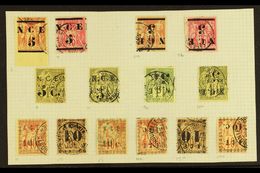 NEW CALEDONIA  1883 To 1892 Small Group Of Stamps With Matching Upright AND Inverted Surcharges, Each In Very Fine Used  - Autres & Non Classés