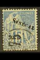 SENEGAL  1892 "75" On 15c Blue, Yv 6, Fine Used, One Pulled Perf. For More Images, Please Visit Http://www.sandafayre.co - Autres & Non Classés
