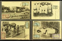 SOMALI COAST  PICTURE POST CARDS 1906-14 All Different Used Group Of Djibouti Bearing Stamps Of FSC On The Front Sides,  - Autres & Non Classés