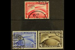 1933  Air Chicago World Exhibition Flight Of Graf Zeppelin Overprints Complete Set (Michel 496/98, SG 510/12), Very Fine - Other & Unclassified