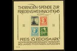 THURINGIA  1945 Christmas Social Welfare Type IV Mini-sheet (Michel Block 2, SG MSRF10), Fine Never Hinged Mint, Fresh & - Otros & Sin Clasificación