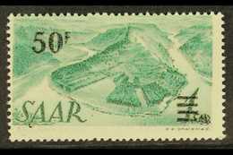 1947  50f On 1Sm Green Surcharge, Variety "PRINTED ON THE GUMMED SIDE", Mi. 238 II FA G, Very Fine NHM. Scarce And Impre - Other & Unclassified