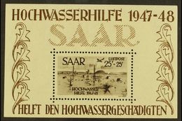 1948  Air 25f + 25f Flood Relief Small Miniature Sheet, Michel Block 2 (SG MS256a, Cat £700), Lightly Hinged Mint. For M - Sonstige & Ohne Zuordnung