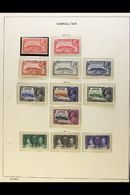 1931-1950 COMPLETE VERY FINE MINT COLLECTION  On Hingeless Pages, ALL DIFFERENT, Inc 1931-33 The Rock Set Inc 1d, 1½d &  - Gibraltar