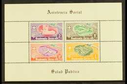 1950  National Hospital Fund Airs Miniature Sheet Showing DOUBLE PRINTED Olive Colour, As SG MS515, Scott C180a, Fine Ne - Guatemala