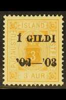 OFFICIAL  1902-03 3a Orange-ochre "I GILDI" Overprint Perf 14x13½ Position 46 (SG O88, Facit Tj 15a, Michel 10 A), Never - Andere & Zonder Classificatie