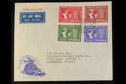 1949  UPU 75th Anniversary Set (SG 325/28) On Illustrated FDC, Neat Typed Address. For More Images, Please Visit Http:// - Andere & Zonder Classificatie