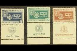 1949  Jewish New Year Set Complete, SG 18/20, Very Fine Mint Og With Full Tabs. (3 Stamps) For More Images, Please Visit - Altri & Non Classificati