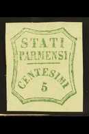 PARMA  1859 5c Blue Green Provisional Government, Sass 12, Mint Part Og. Tiny Marginal Thinning At Bottom Left Otherwise - Ohne Zuordnung