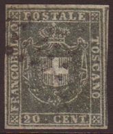 TUSCANY  1860 20c Pale Grey Greenish Blue, Sass 20c, Superb Used With Clear Margins All Round And Light Cancel. For More - Unclassified