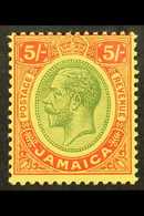 1912-20  5s Green And Red On Yellow, SG 67, Very Fine Mint. For More Images, Please Visit Http://www.sandafayre.com/item - Giamaica (...-1961)