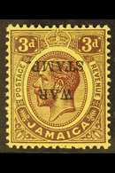 1917  3d Purple On Yellow, Ovptd "War Stamp", Variety "ovpt Inverted", SG 75c, Very Fine Mint. Ex Napier. For More Image - Giamaica (...-1961)