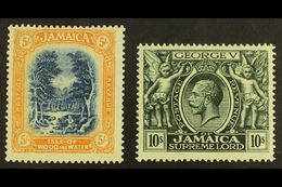 1919-21  (Mult Crown CA) 5s And 10s Definitive Top Values, SG 88a/89, Very Fine Mint. (2 Stamps) For More Images, Please - Jamaïque (...-1961)