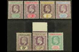 1905-08  Definitive Set Complete, SG 29/35, Very Fine Mint (7 Stamps) For More Images, Please Visit Http://www.sandafayr - Leeward  Islands