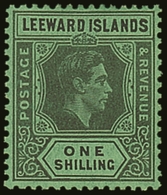 1938-51  1s Black & Grey/emerald, SG 110bb, Fine Mint For More Images, Please Visit Http://www.sandafayre.com/itemdetail - Leeward  Islands