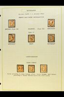 1852 ATTRACTIVE USED COLLECTION  Written Up On Leaves With Shades & Postmark Interest - All Stamps With Identified Postm - Altri & Non Classificati