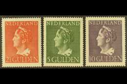 1946  Queen Wilhelmina 2½g, 5g And 10g (NVPH 347/49, SG 617/19), Very Fine Mint, Lightly Hinged. (3 Stamps) For More Ima - Autres & Non Classés