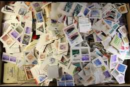 1980's/90's OFFICE CLIPPINGS  A Huge Quantity Of Fine/very Fine Used Stamps On Pieces, Filling A Large Carton. Looks To  - Altri & Non Classificati