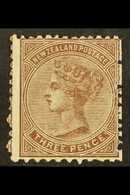 1874-78  3d Brown Irregular Compound Perforation 12½x12½x10x12½, CP C3b (Y), SG 161 Variety, Mint Part OG, Minor Faults  - Other & Unclassified