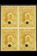 1897-98  (watermark Crown CA) 2s6d Olive- Bistre (as SG 73) - An IMPERF PLATE PROOF BLOCK OF FOUR On Ungummed Paper, Goo - Sonstige & Ohne Zuordnung