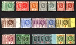 1921-32  Script Wmk Set To 5s SG 15/28, Plus Additional Shades And Die Changes To 2/6d (3) And 5s, Fine Mint. (33 Stamps - Nigeria (...-1960)