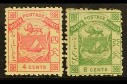1883  4c Pink & 8c Green 'set', SG 6/7, Mint, Minor Imperfections, Cat £150 (2 Stamps) For More Images, Please Visit Htt - Bornéo Du Nord (...-1963)