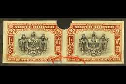 1931 IMPERF PLATE PROOFS.  1931 $2 Black & Chestnut 'Arms Of The Company' (SG 301) Horizontal IMPERF PLATE PROOF PAIR Fr - Borneo Del Nord (...-1963)