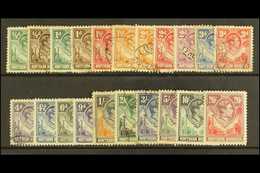 1938  Geo VI Set Complete, SG 24/45, Used. 4½d And 9d Unused, 1s Fiscal Cancel Otherwise Fine And Fresh. (21 Stamps) For - Rodesia Del Norte (...-1963)