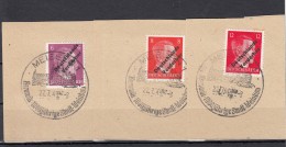Meissen  Lot 6, 8 Und 12 Pf Deutscher Reichskanzler + Aufdruck  - Gestempelt; Briefstücke - Soviet Zone