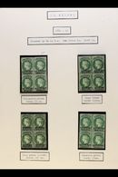 1884-90 FINE MINT BLOCKS OF FOUR  With ½d (4, Emerald And 17mm Words), 1d (both Shades), 2½d (block Of Nine), 2d, And 3d - Isla Sta Helena